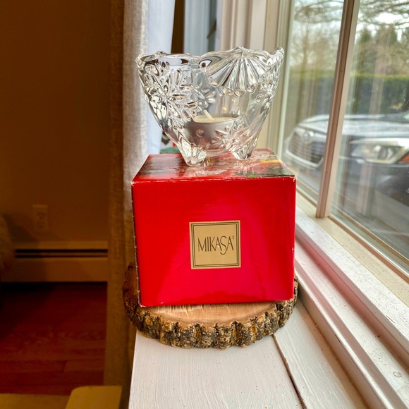 MIKASA Candleholder, 3” Glass Pedestal, In Box - Picture 2 of 12